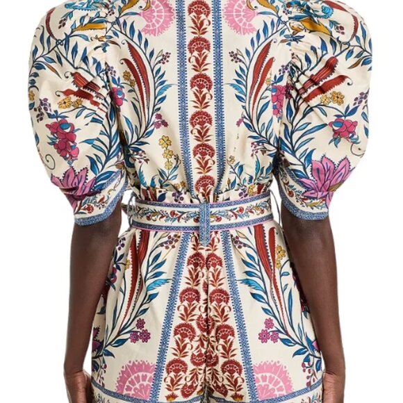 Farm Rio Romantic Lightness Multicolor Floral Romper Size Small NWT - Picture 3 of 14